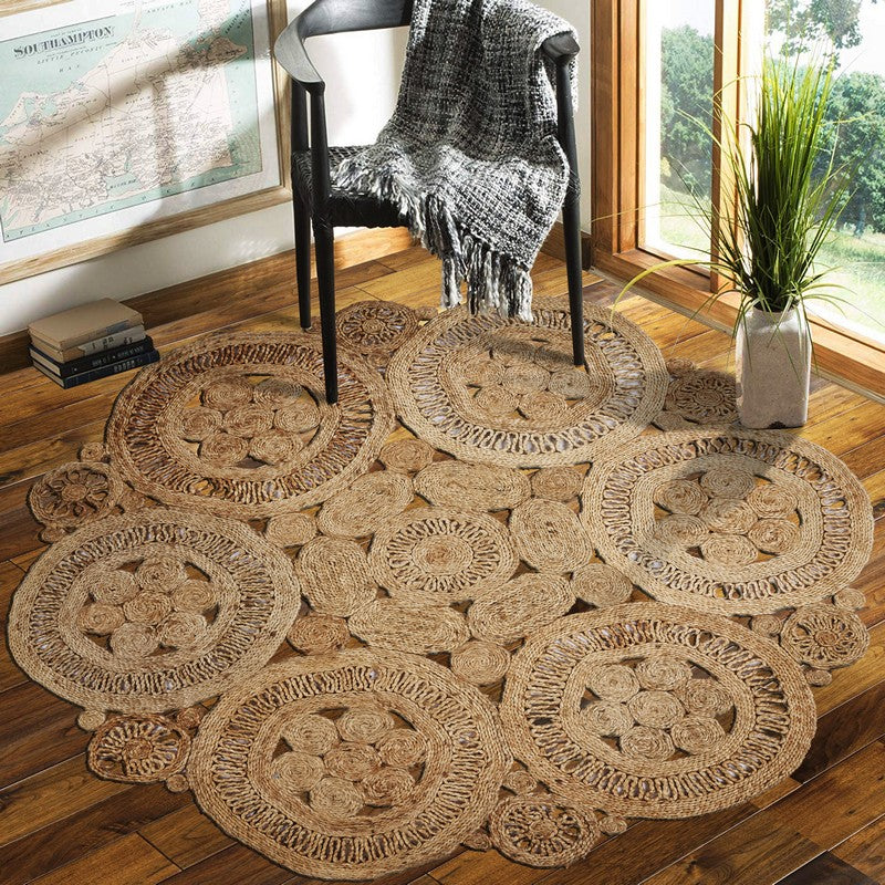Natural Fiber 4x4 Jute Rug