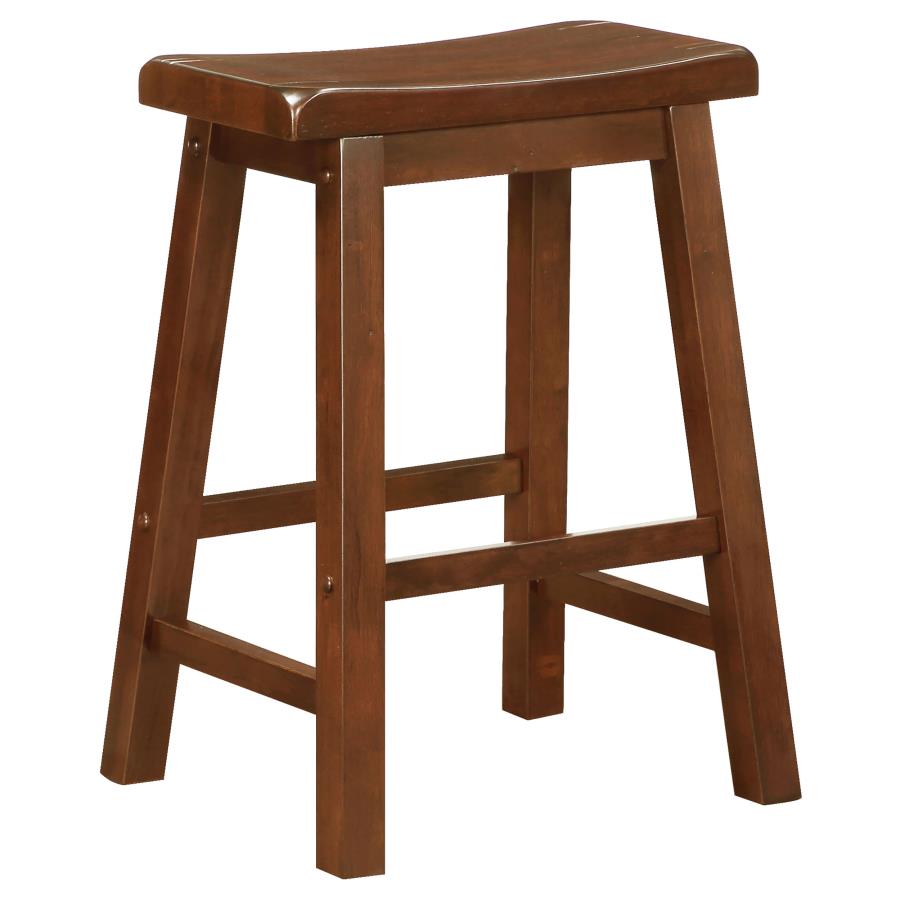 Durant Wooden Counter Height Stools Chestnut (Set Of 2)