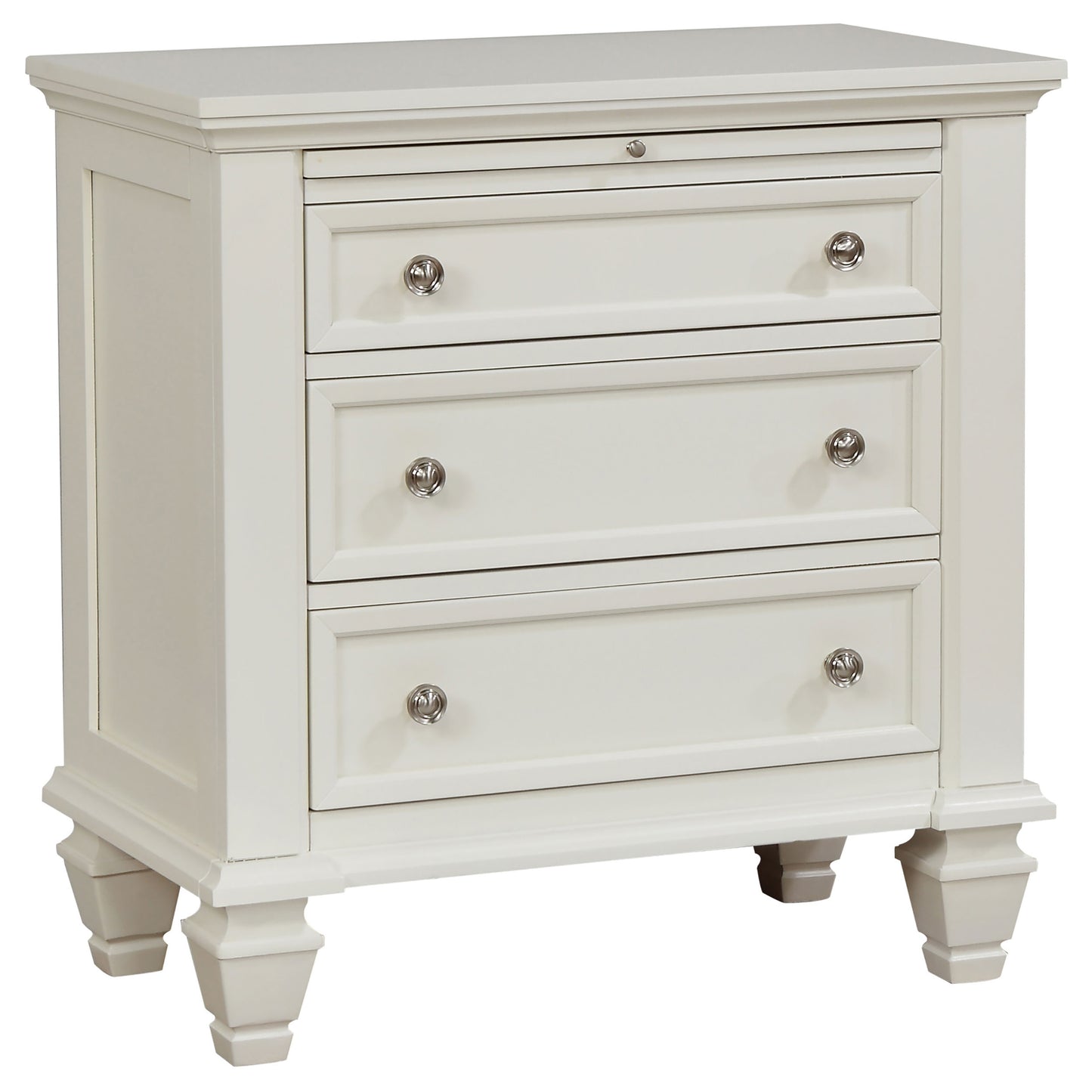 Sandy White Night Stand Cream White