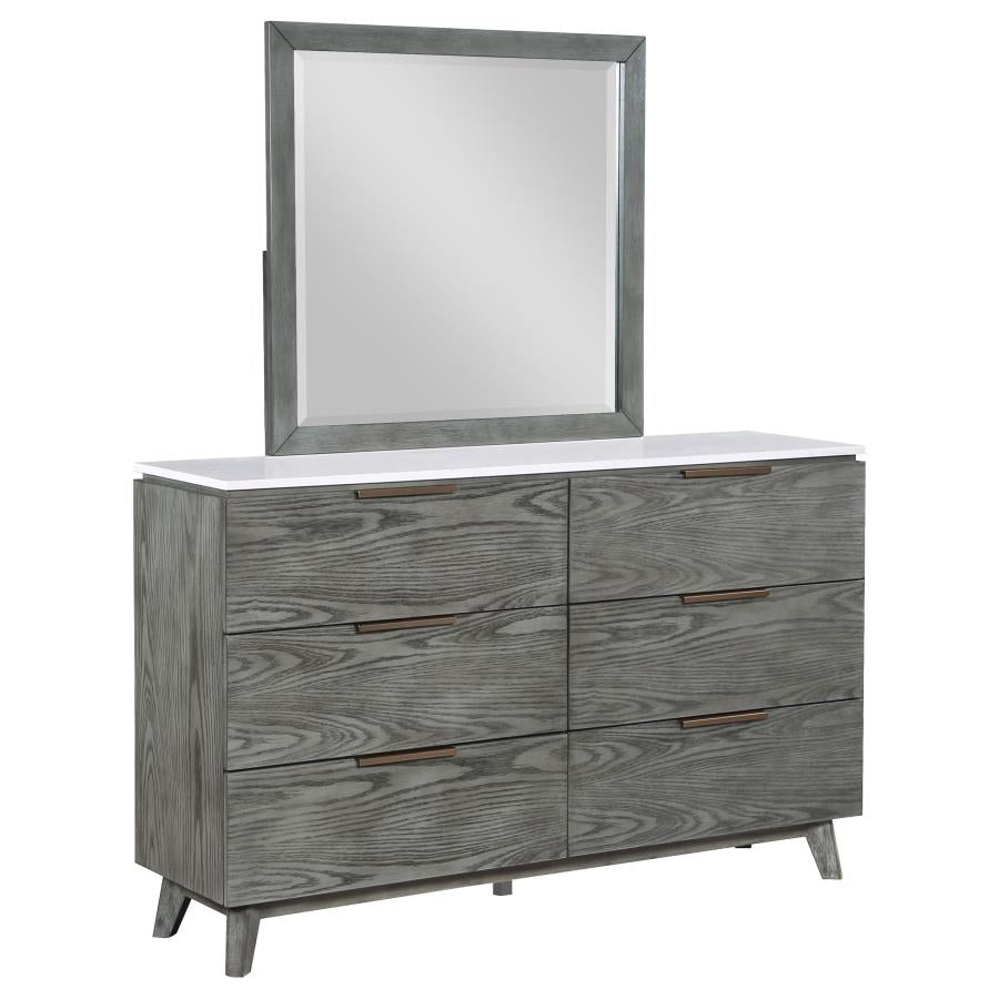 Nathan Wood Eastern King Panel Bed Grey