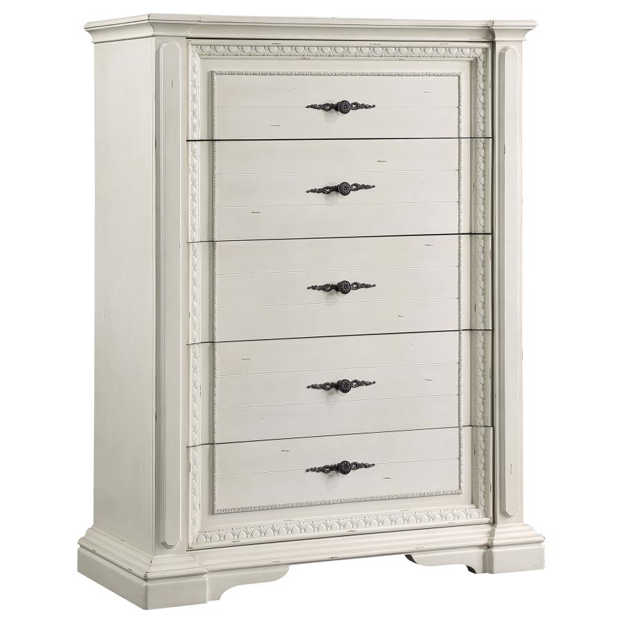 Evelyn Antique White Bedroom Collection