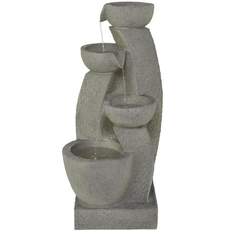 FIBERCLAY WATER FOUNTAIN W/LED LGHTS