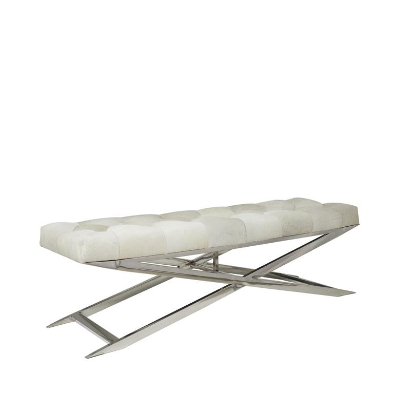 Genuine leather with stainless steel bench