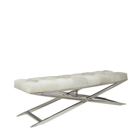 Genuine leather with stainless steel bench