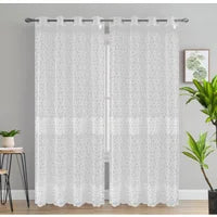 EMBROIDERED CURTAIN PANEL W/ GROMMETS