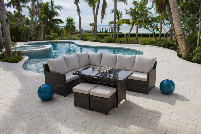 Spectrum 5 PC Sectional Dining Set w/cushion