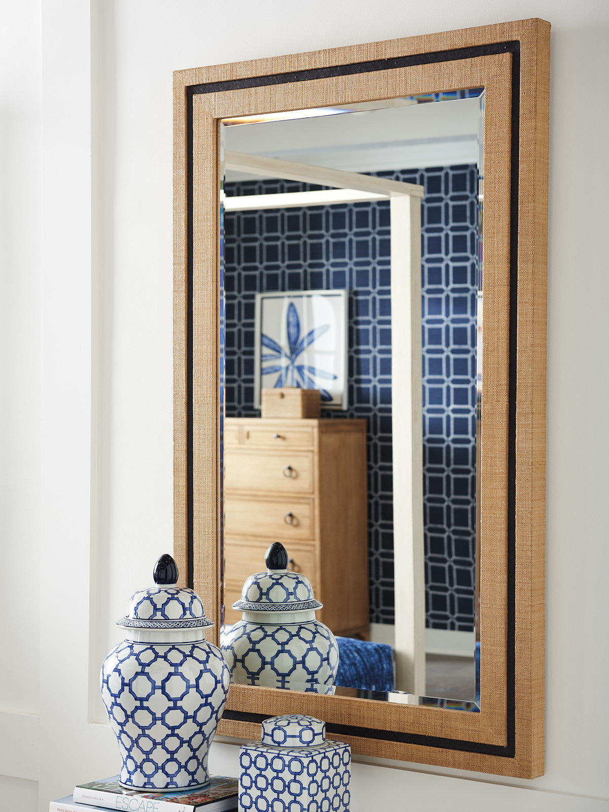 LA COSTA RECTANGULAR RAFFIA MIRROR