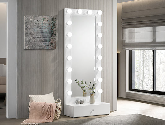 LUXO TALL LIGHTED VANITY W/DRAWER AND SHELF B4852