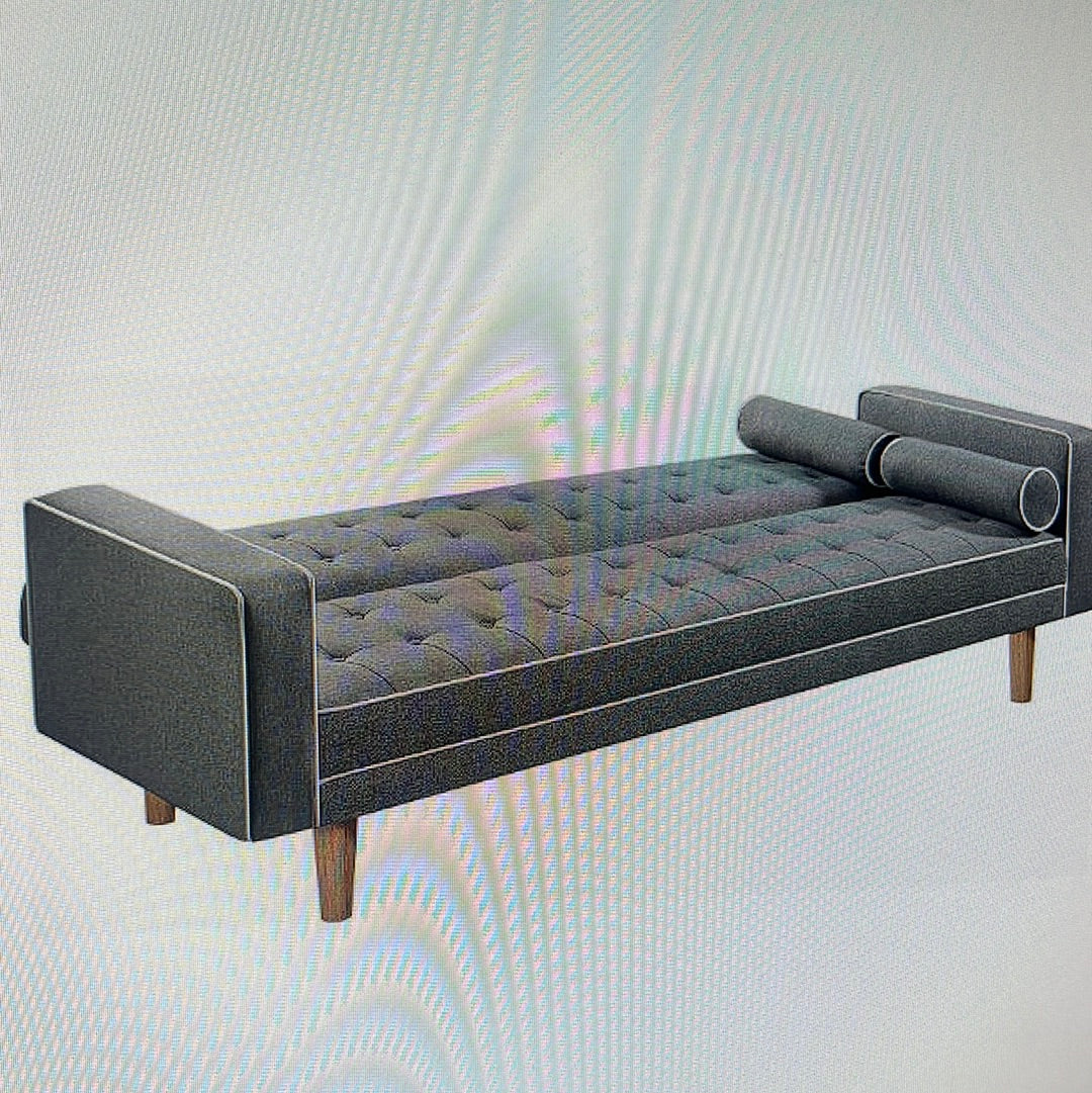 Lassen Tufted Grey Futon