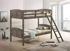 Flynn Weathered Brown Twin over Twin Bunk Bed
