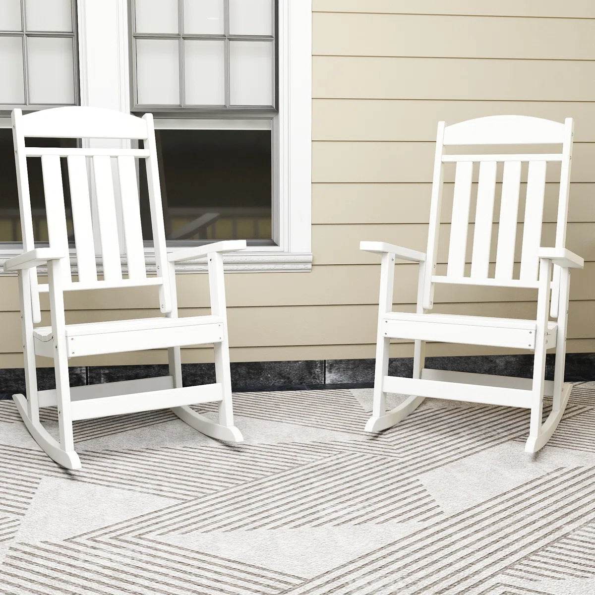 Oxing HDPE Outdoor Rocking Chair