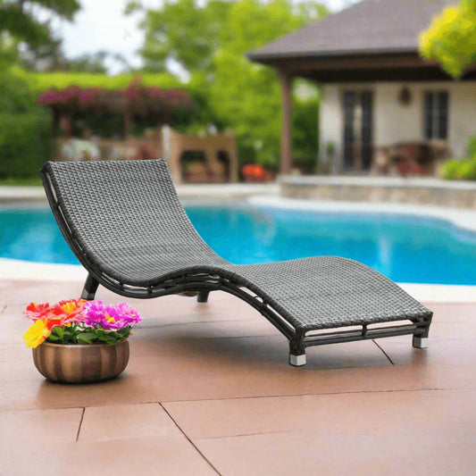 Panama Jack Outdoor Graphite Curve Chaise Lounge