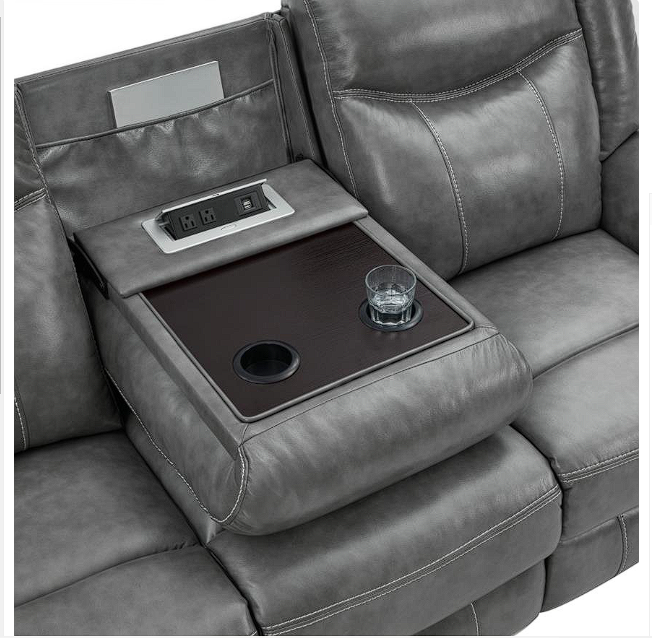 Conrad Upholstered Motion Sofa Cool Grey SOFA LOVE Seat