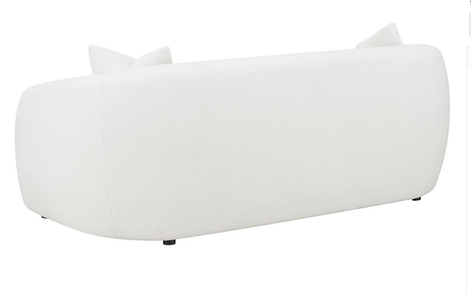 Isabella 2-piece Upholstered Tight Back Living Room Set White