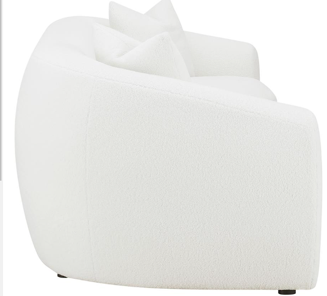 Isabella 2-piece Upholstered Tight Back Living Room Set White
