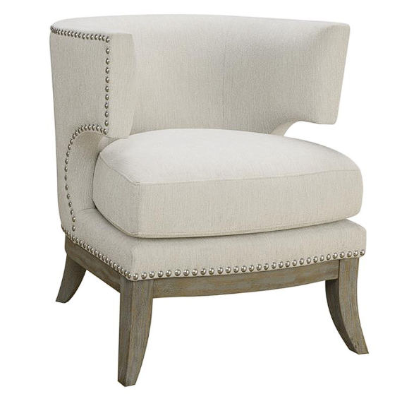 Jordan Dominic Barrel Back Accent Chair Grey and Weathered Grey