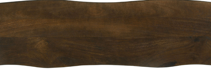 Topeka Live-Edge Dining Bench Mango Cocoa And Gunmetal