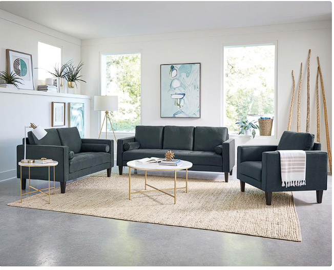 Upholstered Living Room Collection Dark Teal