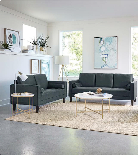 Upholstered Living Room Collection Dark Teal