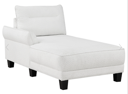 Caspian Upholstered Curved Arms Sectional Sofa White and Black