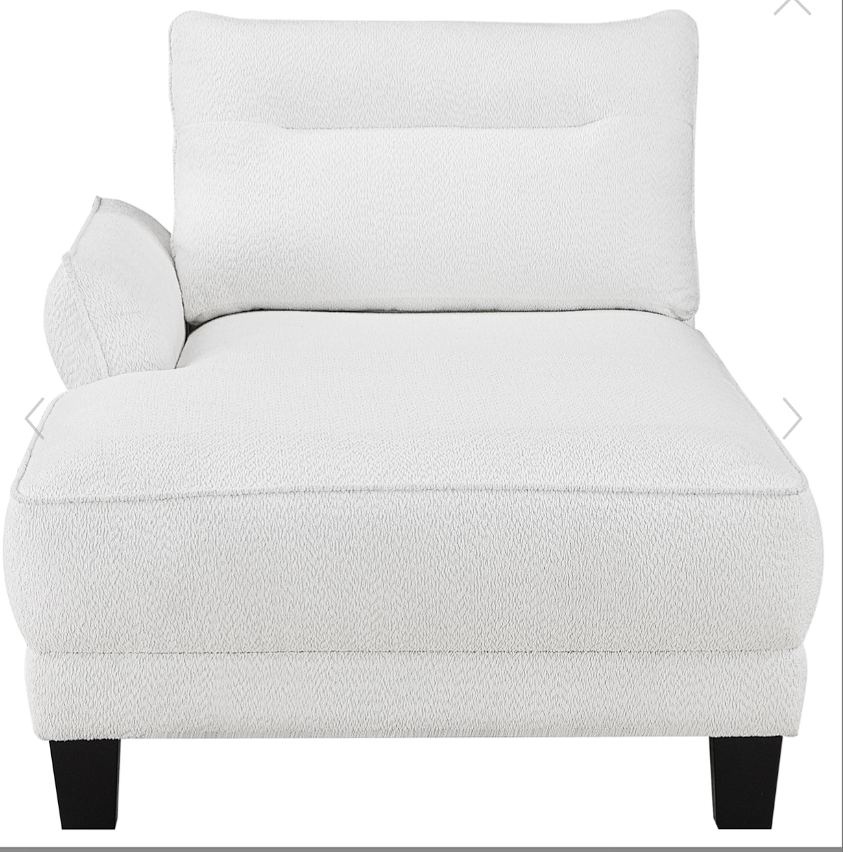 Caspian Upholstered Curved Arms Sectional Sofa White and Black