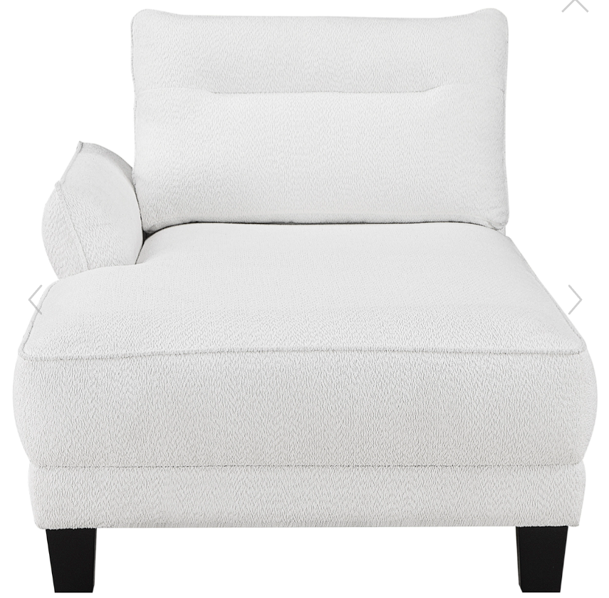 Caspian Upholstered Curved Arms Sectional Sofa White and Black