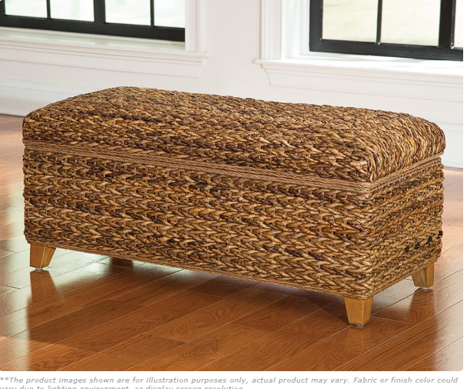 Laughton Hand-Woven Banana Leaf Bed Amber