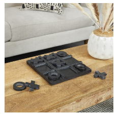 WHITE MARBLE TIC TAC TOE GAME