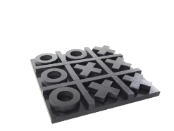WHITE MARBLE TIC TAC TOE GAME