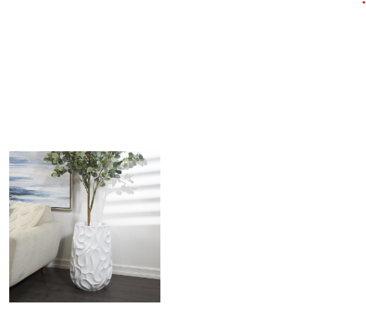 WHITE RESIN WAVE INSPIRED TEXTURED VASE