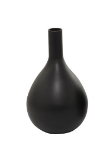 BLACK GLASS VASE,