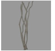 BROWN WOOD DULA LOG TALL BRANCH NATURAL FOLIAGE, 11" X 5" X 39"
