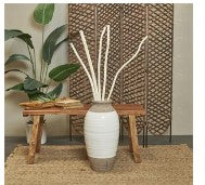BROWN WOOD DULA LOG TALL BRANCH NATURAL FOLIAGE, 11" X 5" X 39"
