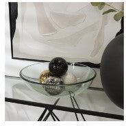 MULTI COLORED CERAMIC GEOMETRIC SMALL GOLF INSPIRED DECORATIVE BALL ORBS & VASE FILLER WITH HAMMERED DETAILS, SET OF 4 4"D