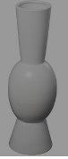 WHITE CERAMIC ABSTRACT FLUTED ROUND VASE