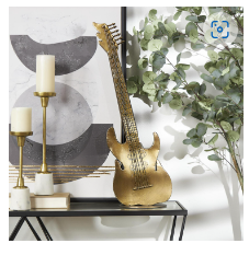 MULTI COLORED METAL GUITAR VIBRANT SCULPTURE WITH A DRIPPED PAINT DESIGN,