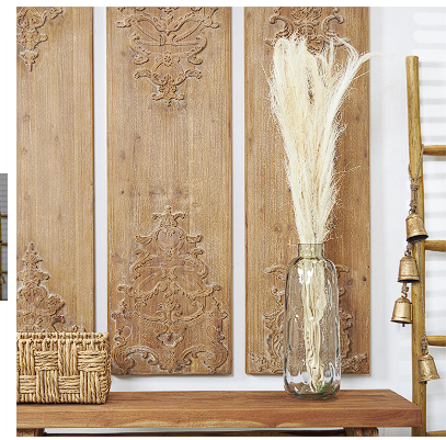 WHITE DRIED PLANT FEATHER LIKE LEAVES NATURAL FOLIAGE WITH STEMS, 4" X 1" X 35"