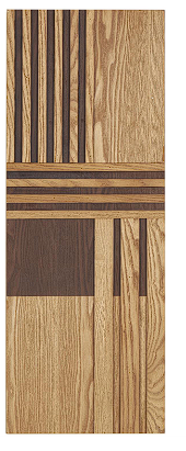 BROWN WOODEN GEOMETRIC HANDMADE CARVED TWO-TONED WALL DECOR,