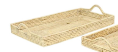 LIGHT BROWN RATTAN TRAY