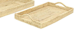 LIGHT BROWN RATTAN TRAY