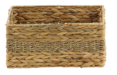 LIGHT BROWN SEAGRASS HANDMADE STORAGE BASKET WITH HANDLES