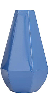 COSMOLIVING BY COSMOPOLITAN BLUE METAL GEOMETRIC VASE