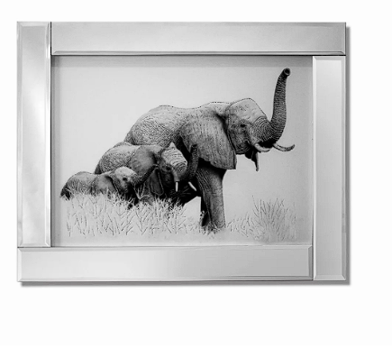 MIRROR PICTURE FRAME WITH GLITTER