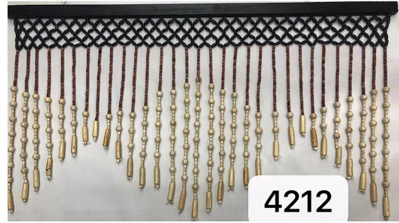 BEADED WOOD DOOR CURTAIN