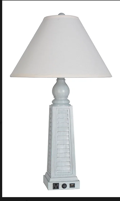 30" USB Polyresin Table Lamp