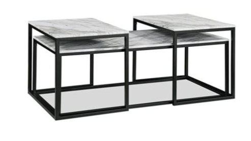 ADOLA 3-PK NESTING TABLE WHITE