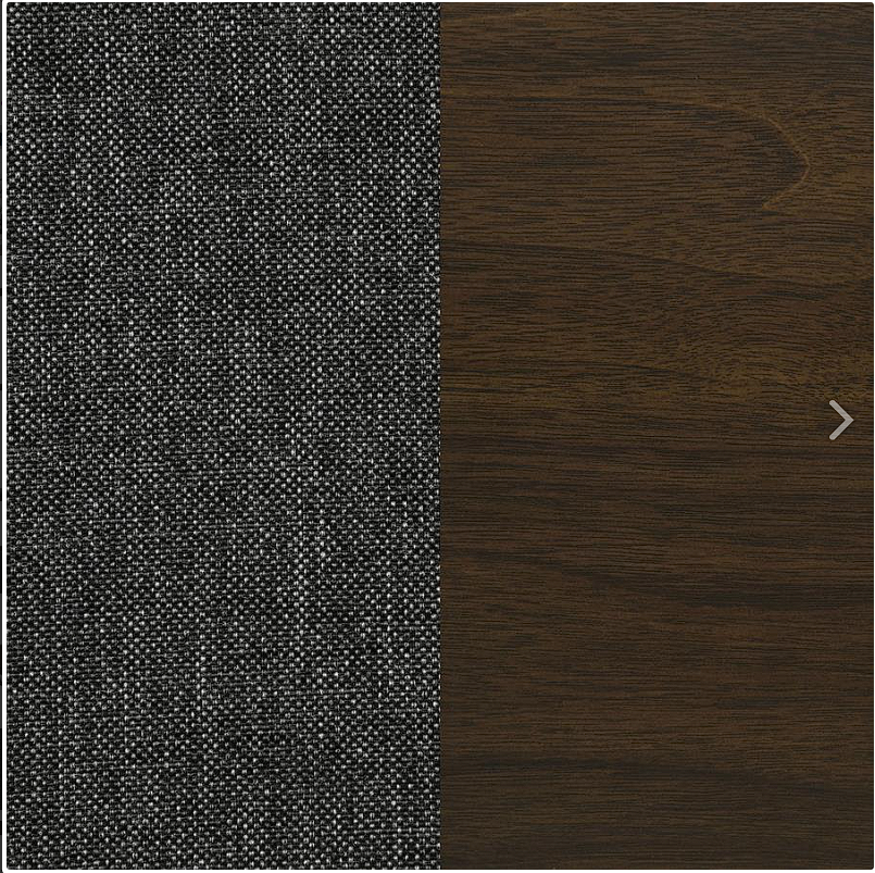 7-piece Rectangular Dining Set Grey and Dark Walnut