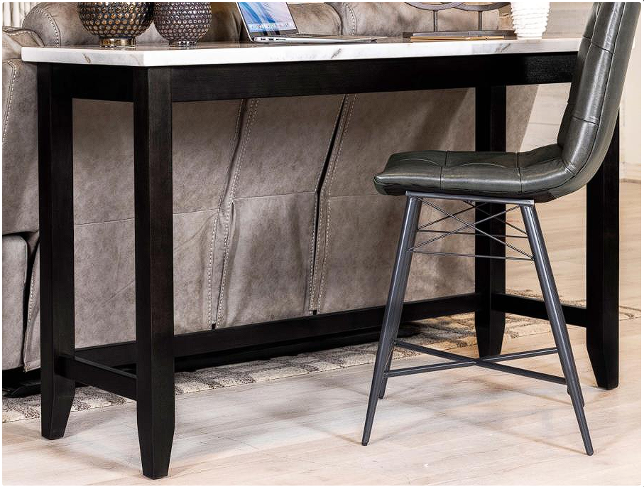 Toby Rectangular Marble Top Counter Height Table