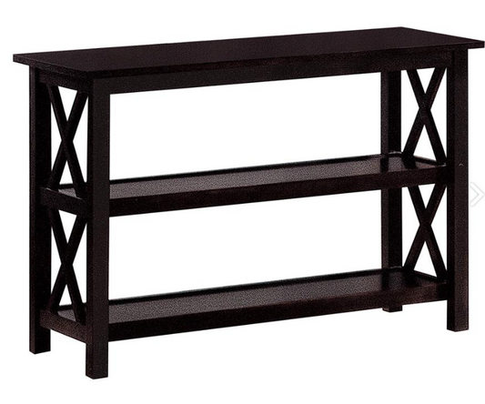Rachelle Sofa Table with 2-shelf Deep Merlot