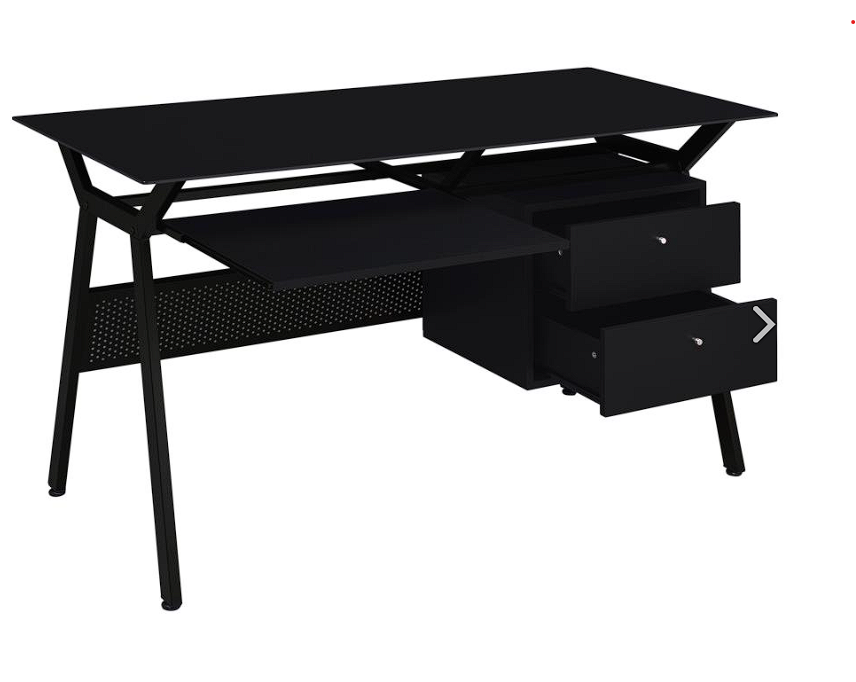 Weaving 2-drawer Computer Desk Black